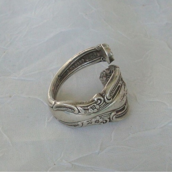 La Scala RARE Vintage Antique Gorham Adjustable Sterling Spoon Ring size 6 - Picture 3 of 10